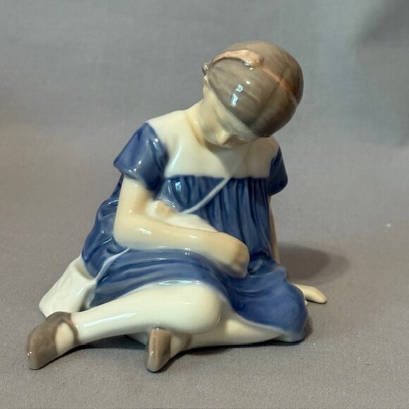 Vintage Bing Grondahl Figurine B&G Sculpture Denmark Copenhagen Baby Girl Doll
